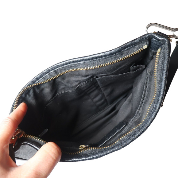 Coach Leather Crossbody Messenger Shoulder Bag Brown & Black Signature C Pattern - Picture 7 of 13